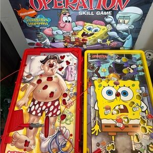 Nickelodeon SpongeBob and Patrick Operation Game - Red and Yellow